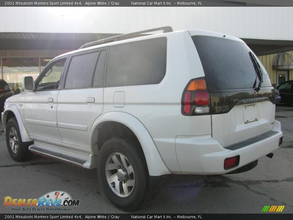2001 Mitsubishi Montero Sport Limited 4x4 Alpine White / Gray Photo #3