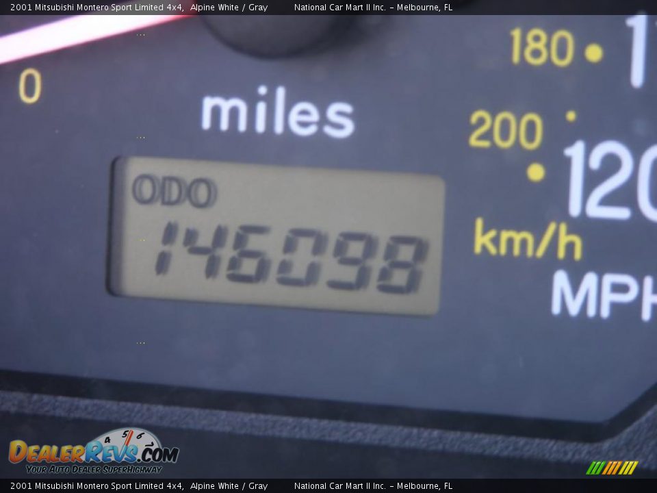 2001 Mitsubishi Montero Sport Limited 4x4 Alpine White / Gray Photo #13