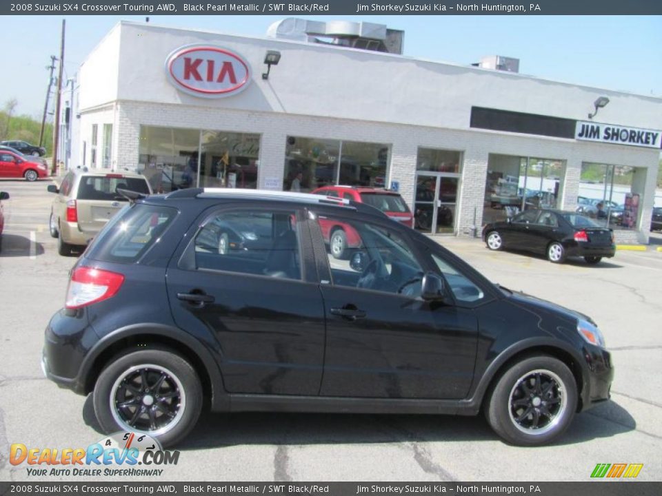 2008 Suzuki SX4 Crossover Touring AWD Black Pearl Metallic / SWT Black/Red Photo #2