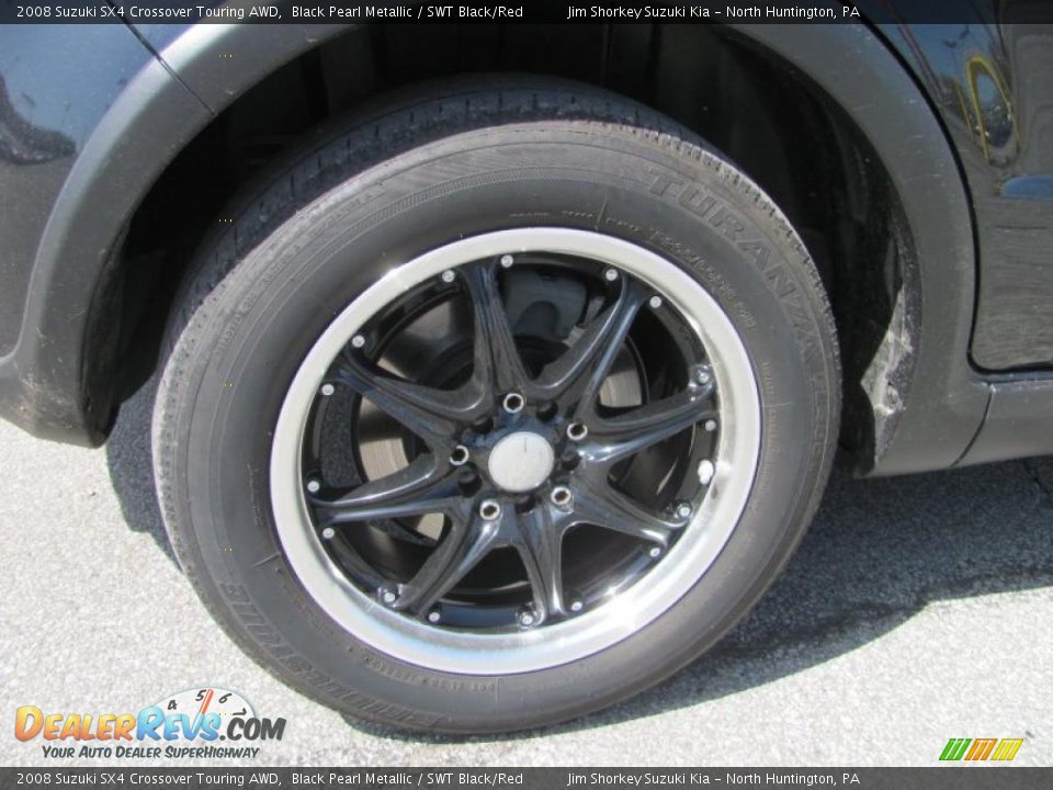 2008 Suzuki SX4 Crossover Touring AWD Black Pearl Metallic / SWT Black/Red Photo #3