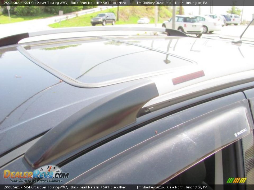 2008 Suzuki SX4 Crossover Touring AWD Black Pearl Metallic / SWT Black/Red Photo #7