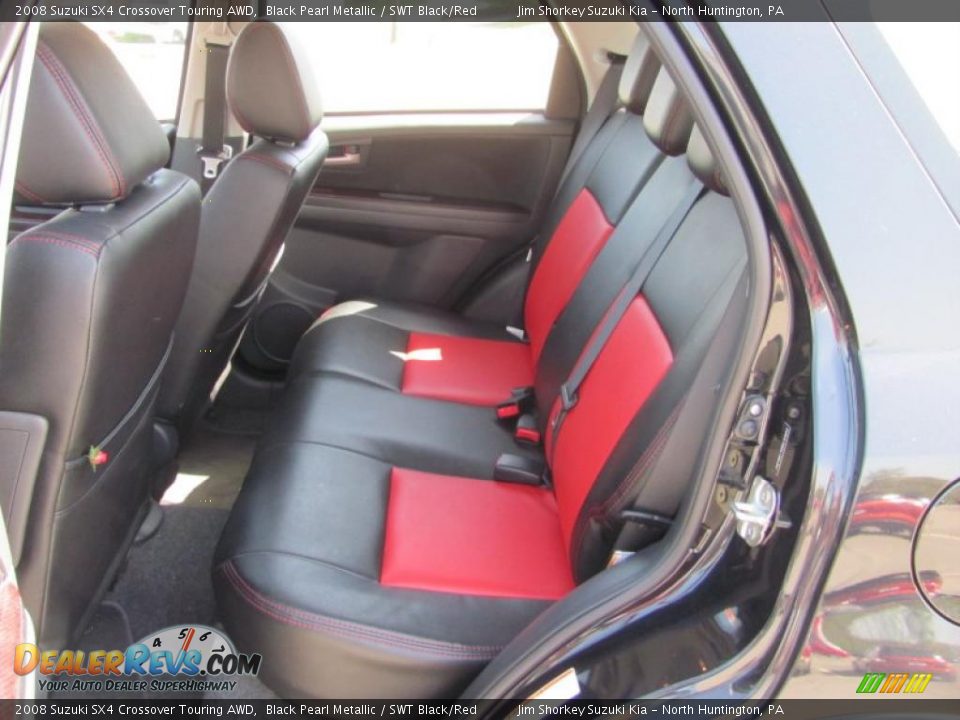 2008 Suzuki SX4 Crossover Touring AWD Black Pearl Metallic / SWT Black/Red Photo #8