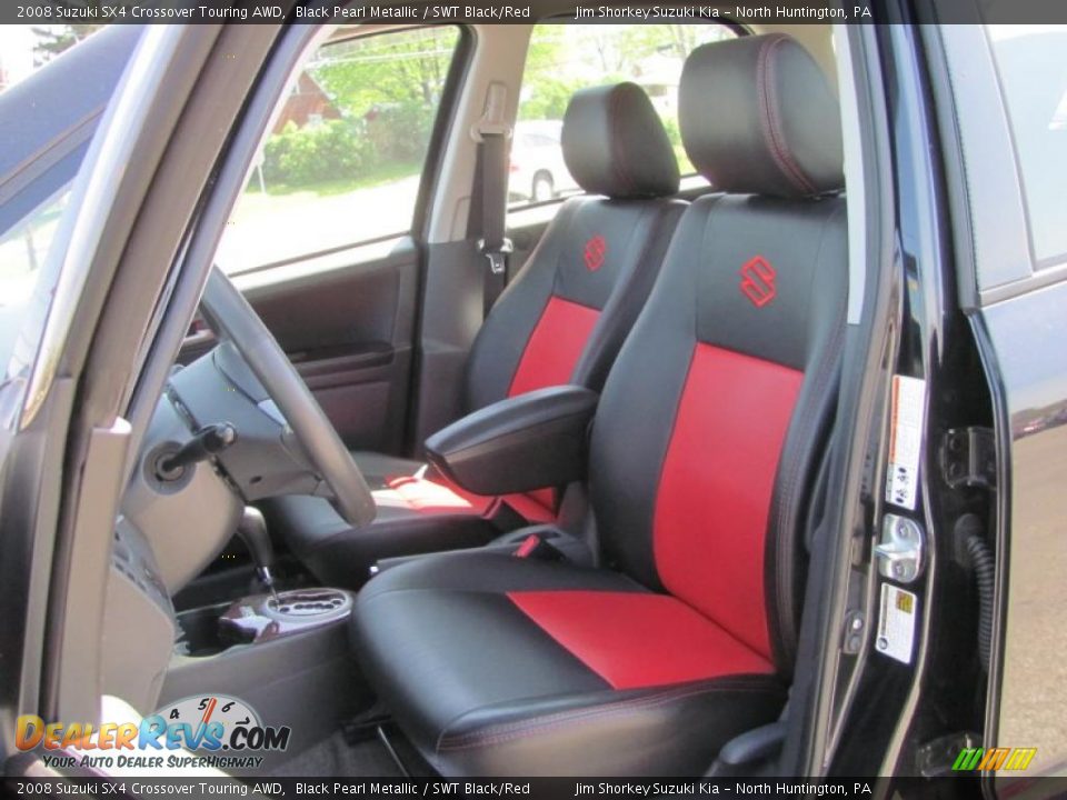 2008 Suzuki SX4 Crossover Touring AWD Black Pearl Metallic / SWT Black/Red Photo #9