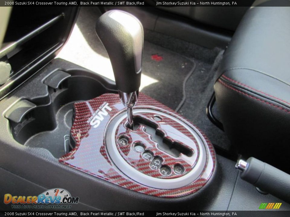 2008 Suzuki SX4 Crossover Touring AWD Black Pearl Metallic / SWT Black/Red Photo #10