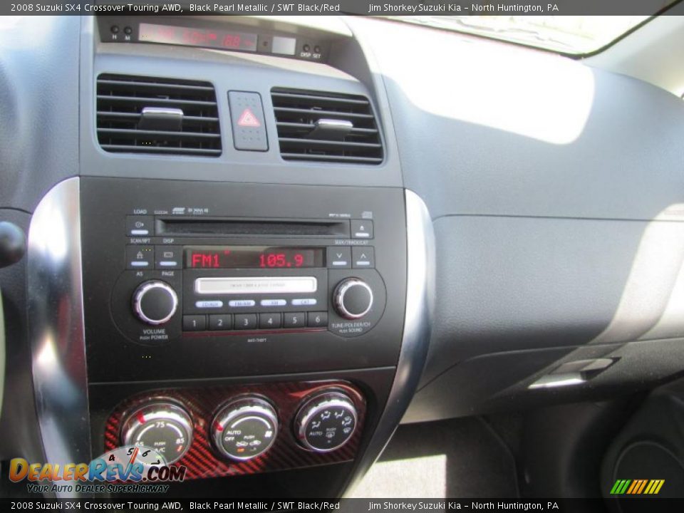 2008 Suzuki SX4 Crossover Touring AWD Black Pearl Metallic / SWT Black/Red Photo #11