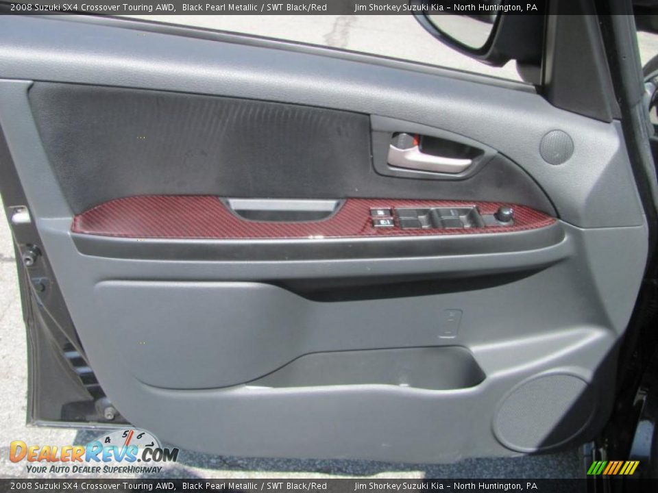 2008 Suzuki SX4 Crossover Touring AWD Black Pearl Metallic / SWT Black/Red Photo #12