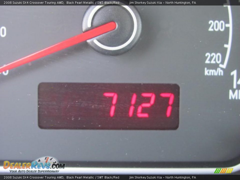 2008 Suzuki SX4 Crossover Touring AWD Black Pearl Metallic / SWT Black/Red Photo #15