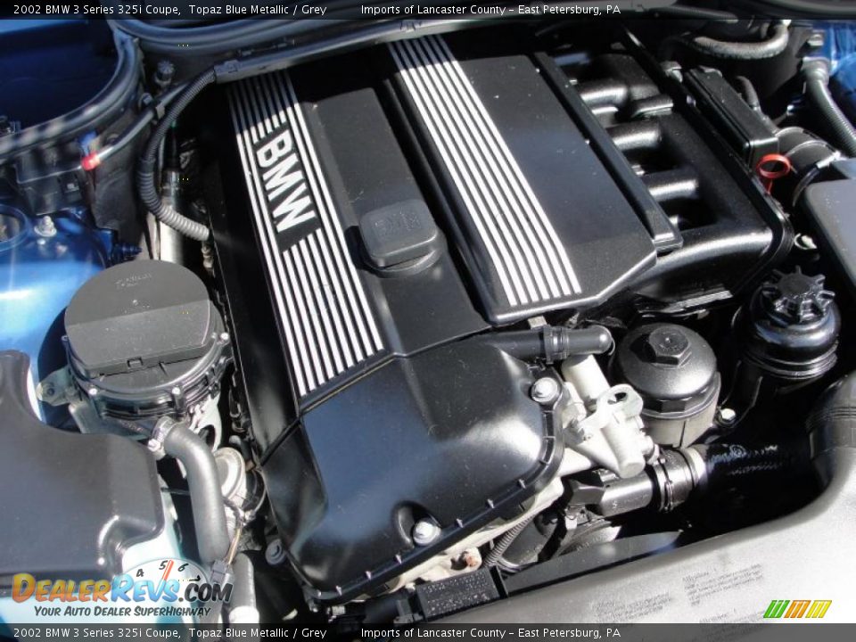 2002 BMW 3 Series 325i Coupe Topaz Blue Metallic / Grey Photo #8