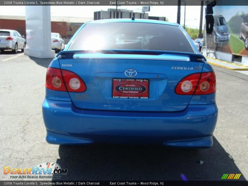 2008 Toyota Corolla S Speedway Blue Metallic / Dark Charcoal Photo #5