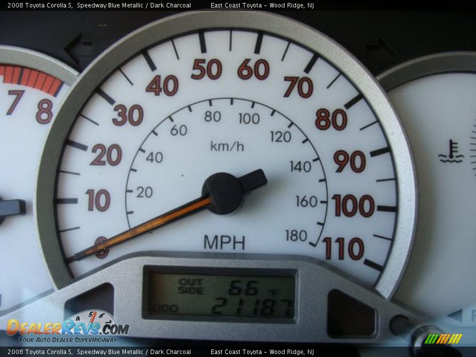2008 Toyota Corolla S Speedway Blue Metallic / Dark Charcoal Photo #10