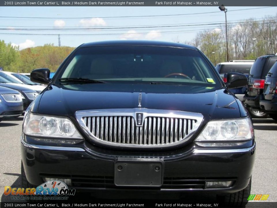2003 Lincoln Town Car Cartier L Black / Medium Dark Parchment/Light Parchment Photo #1