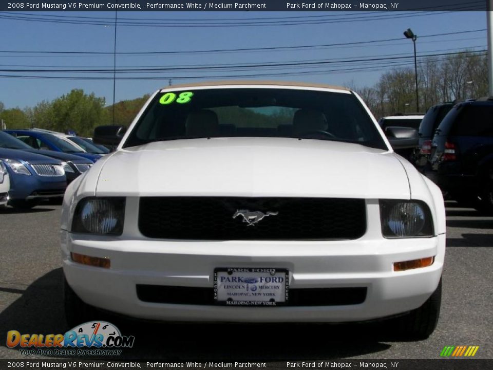 2008 Ford Mustang V6 Premium Convertible Performance White / Medium Parchment Photo #1