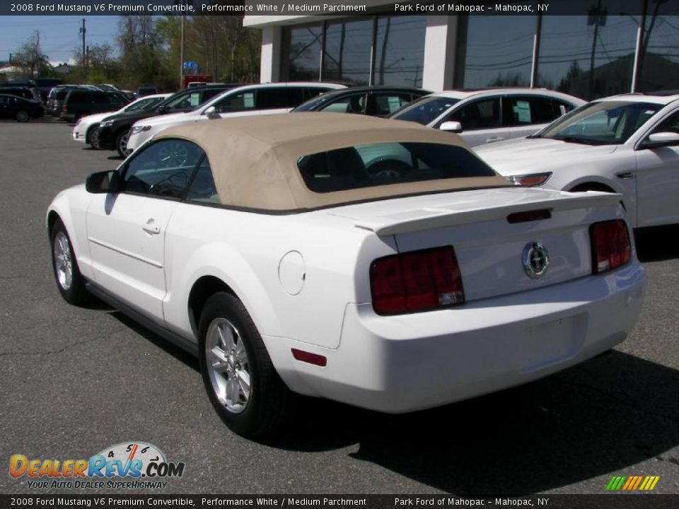 2008 Ford Mustang V6 Premium Convertible Performance White / Medium Parchment Photo #3