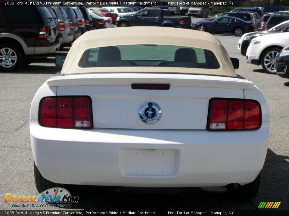 2008 Ford Mustang V6 Premium Convertible Performance White / Medium Parchment Photo #4