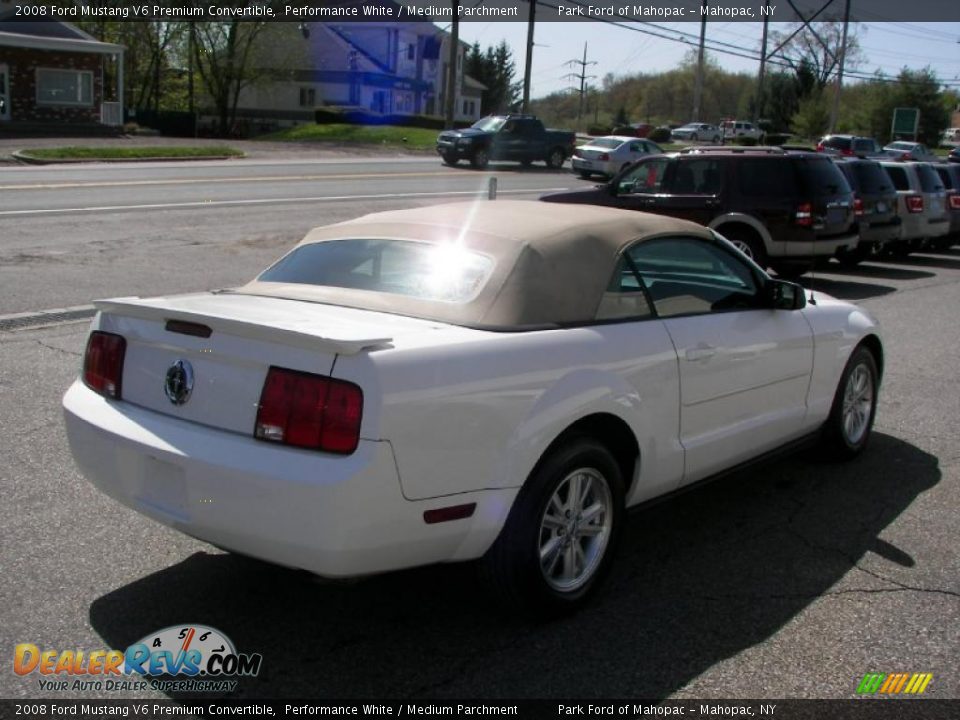 2008 Ford Mustang V6 Premium Convertible Performance White / Medium Parchment Photo #5