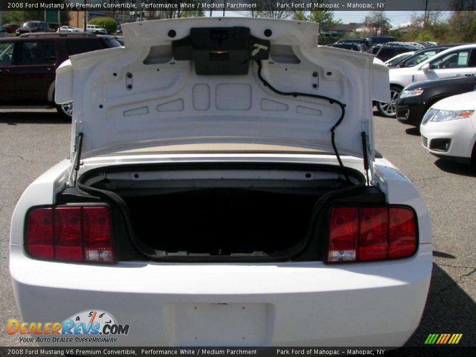 2008 Ford Mustang V6 Premium Convertible Performance White / Medium Parchment Photo #7