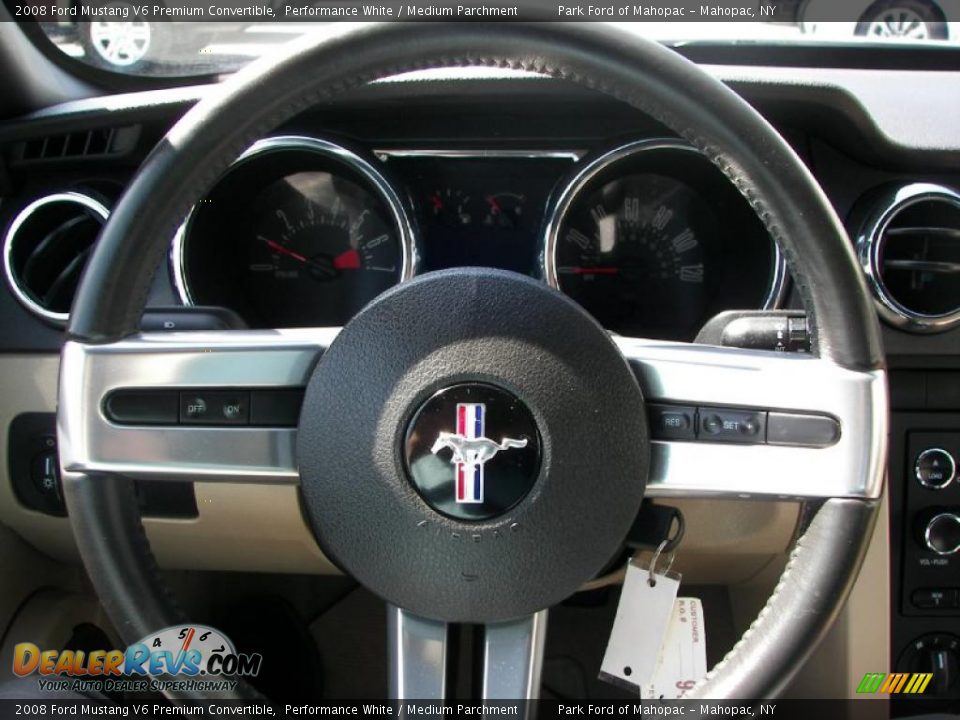 2008 Ford Mustang V6 Premium Convertible Performance White / Medium Parchment Photo #13