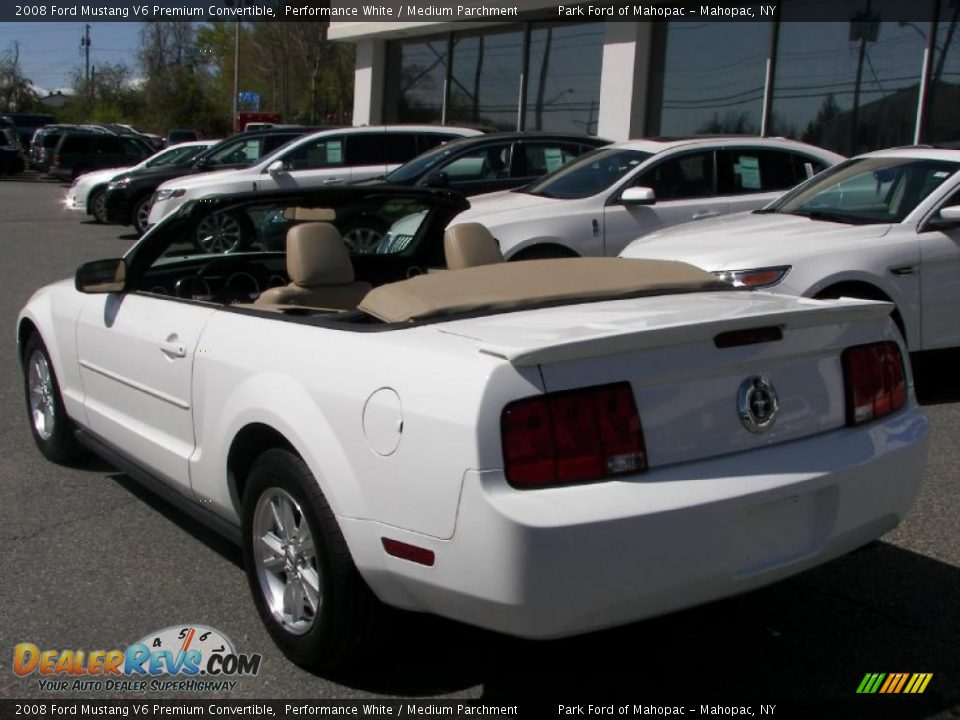 2008 Ford Mustang V6 Premium Convertible Performance White / Medium Parchment Photo #20