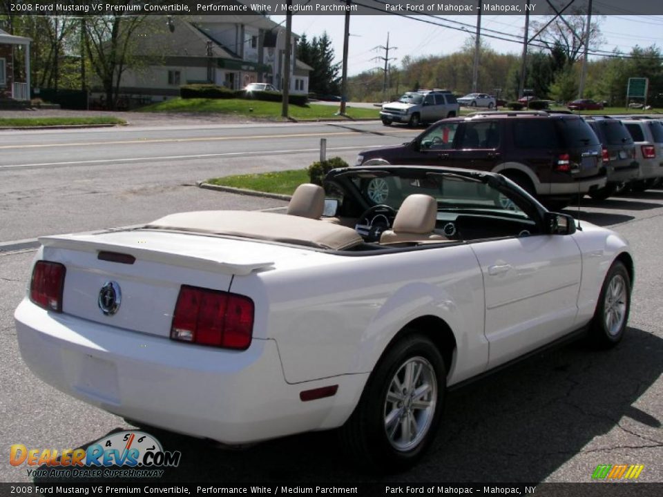 2008 Ford Mustang V6 Premium Convertible Performance White / Medium Parchment Photo #21