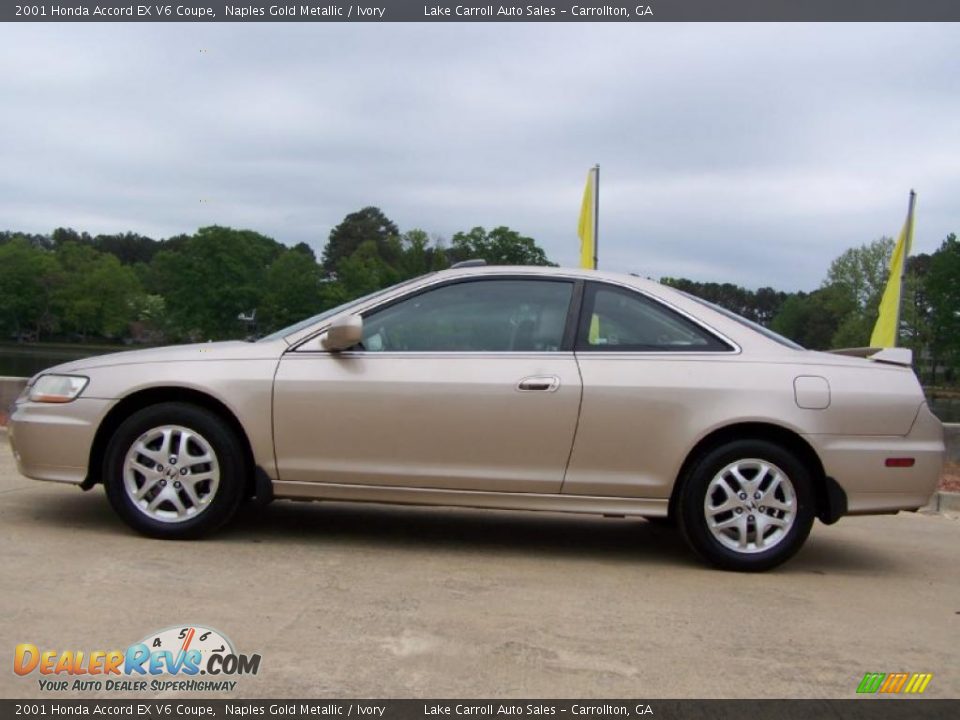 2001 Honda Accord EX V6 Coupe Naples Gold Metallic / Ivory Photo #5
