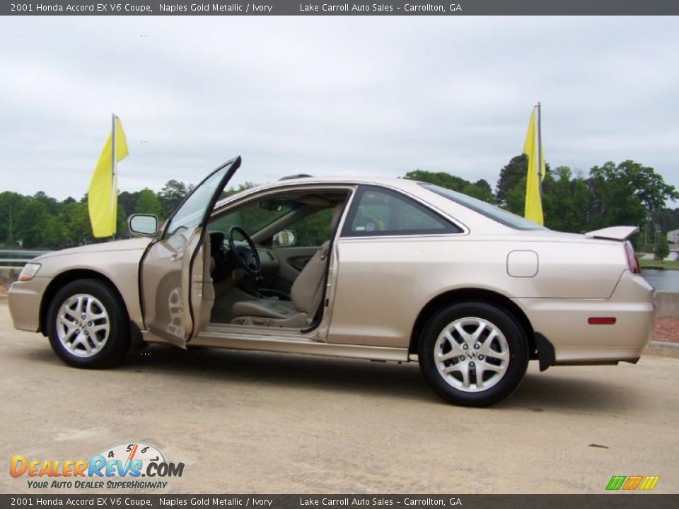 2001 Honda Accord EX V6 Coupe Naples Gold Metallic / Ivory Photo #6