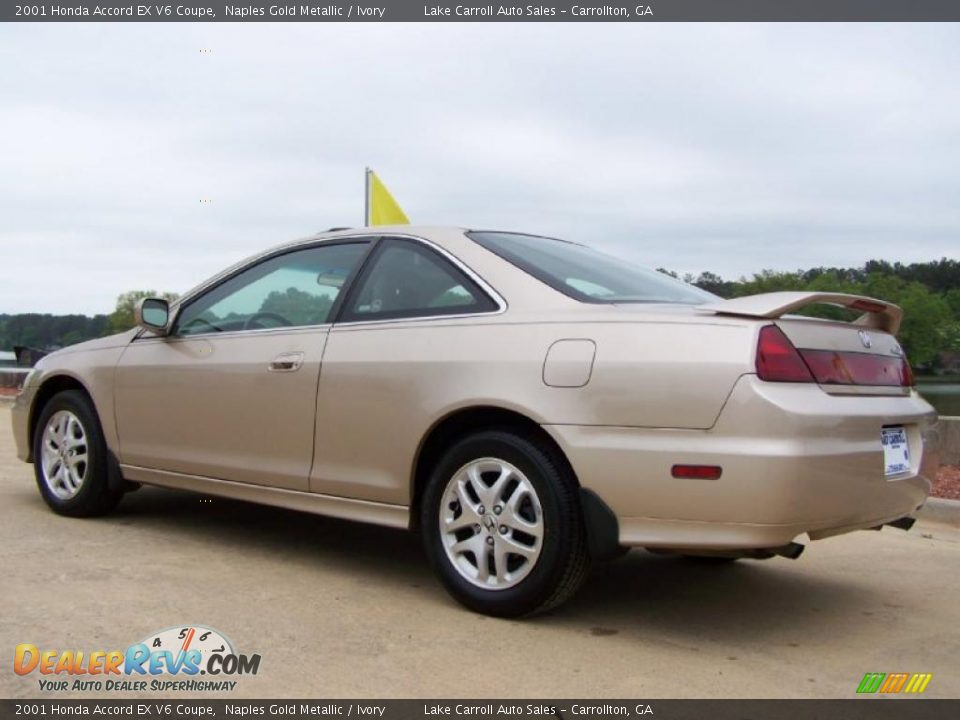 2001 Honda Accord EX V6 Coupe Naples Gold Metallic / Ivory Photo #7