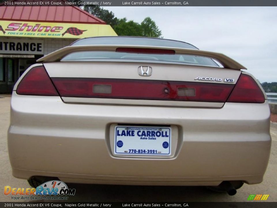 2001 Honda Accord EX V6 Coupe Naples Gold Metallic / Ivory Photo #8