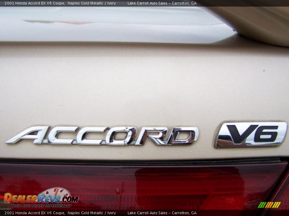 2001 Honda Accord EX V6 Coupe Naples Gold Metallic / Ivory Photo #9