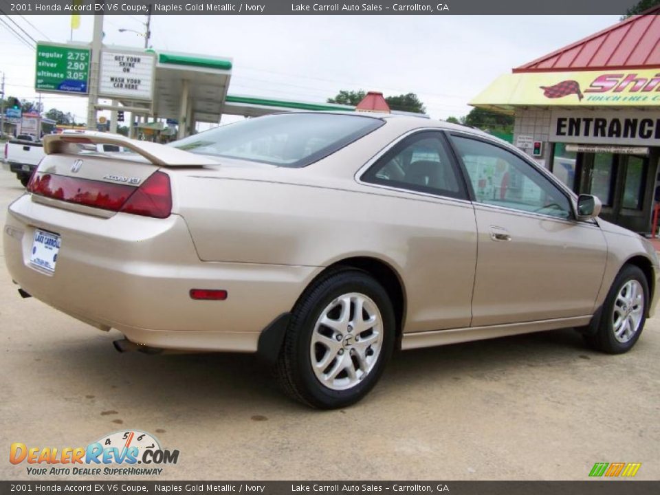 2001 Honda Accord EX V6 Coupe Naples Gold Metallic / Ivory Photo #10