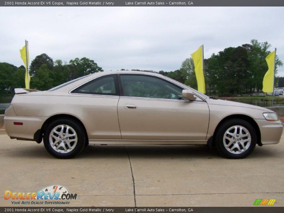 2001 Honda Accord EX V6 Coupe Naples Gold Metallic / Ivory Photo #16