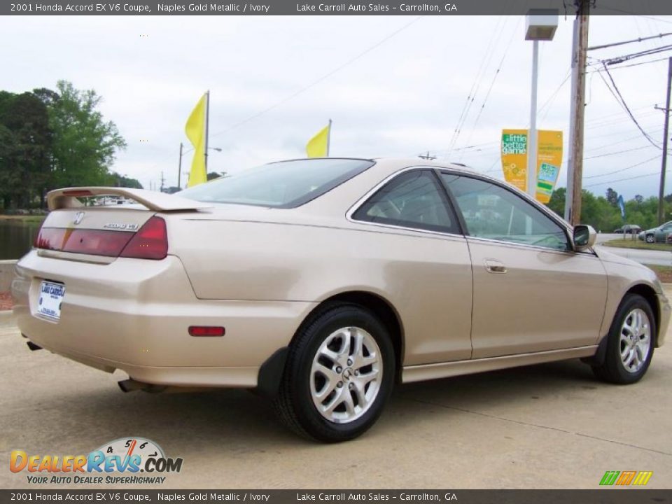 2001 Honda Accord EX V6 Coupe Naples Gold Metallic / Ivory Photo #18