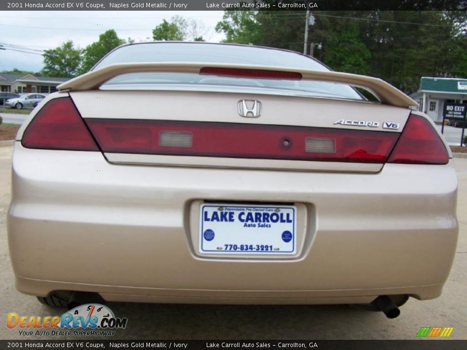 2001 Honda Accord EX V6 Coupe Naples Gold Metallic / Ivory Photo #19