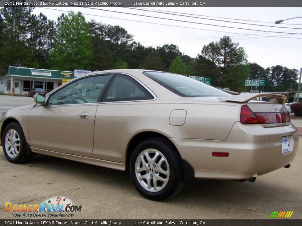 2001 Honda Accord EX V6 Coupe Naples Gold Metallic / Ivory Photo #20