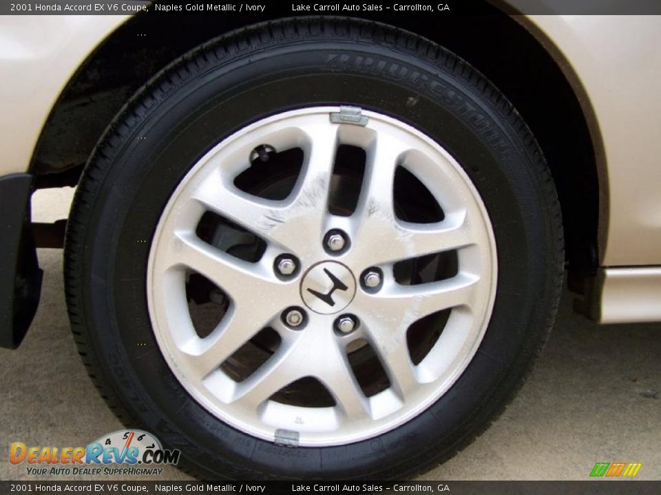 2001 Honda Accord EX V6 Coupe Naples Gold Metallic / Ivory Photo #22