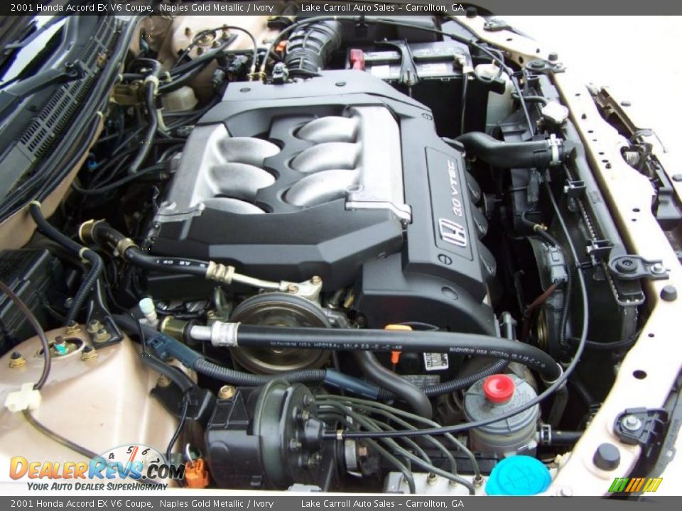 2001 Honda Accord EX V6 Coupe Naples Gold Metallic / Ivory Photo #26