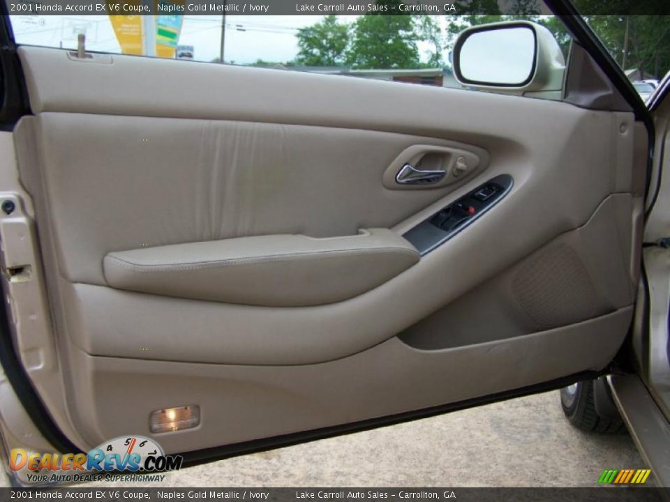 2001 Honda Accord EX V6 Coupe Naples Gold Metallic / Ivory Photo #29