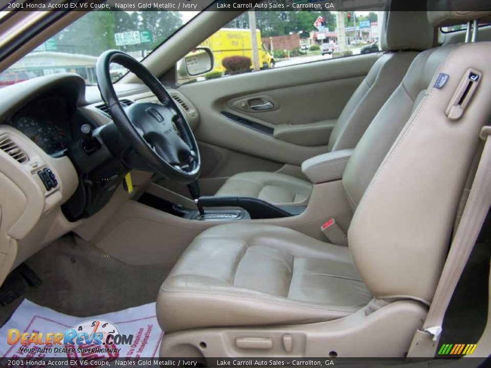 2001 Honda Accord EX V6 Coupe Naples Gold Metallic / Ivory Photo #30