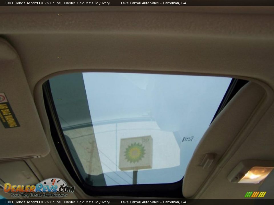 2001 Honda Accord EX V6 Coupe Naples Gold Metallic / Ivory Photo #32