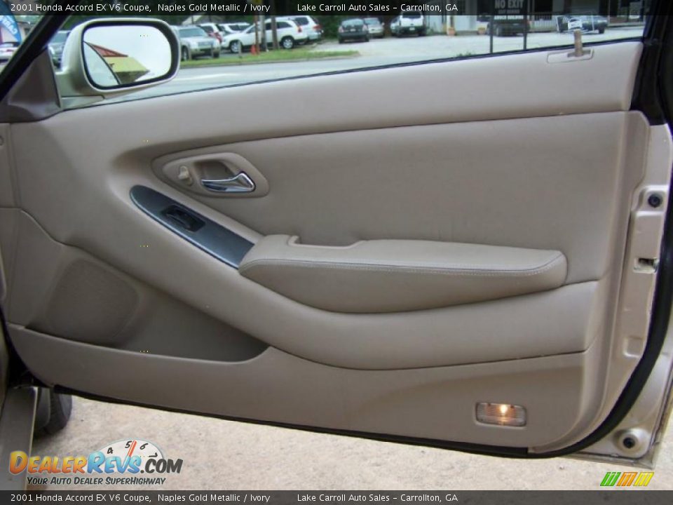 2001 Honda Accord EX V6 Coupe Naples Gold Metallic / Ivory Photo #35
