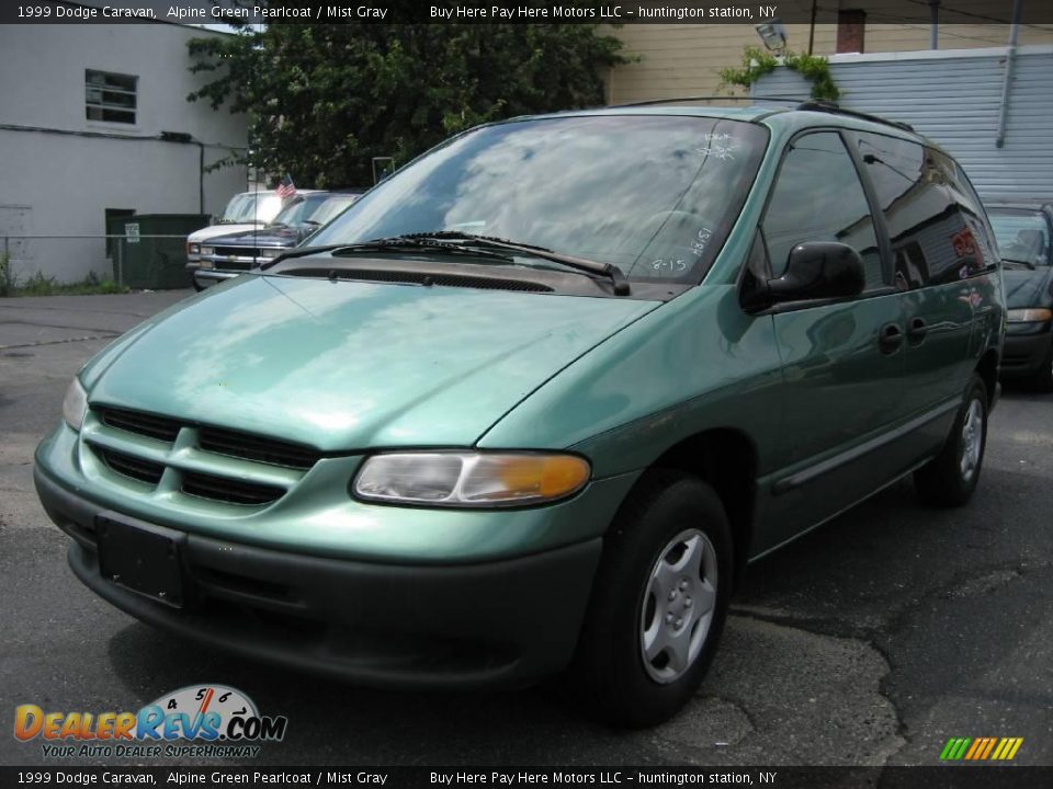 1999 Dodge Caravan Alpine Green Pearlcoat / Mist Gray Photo #1