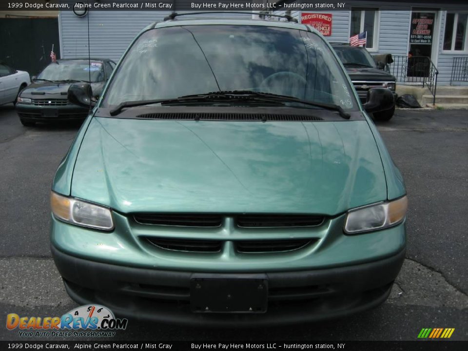 1999 Dodge Caravan Alpine Green Pearlcoat / Mist Gray Photo #2