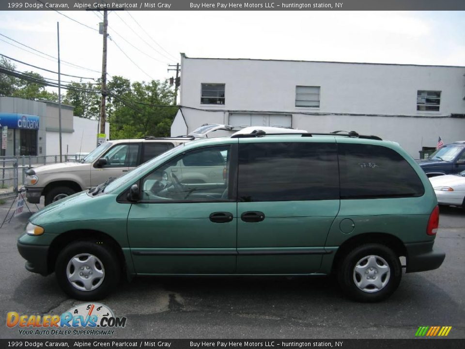 1999 Dodge Caravan Alpine Green Pearlcoat / Mist Gray Photo #3