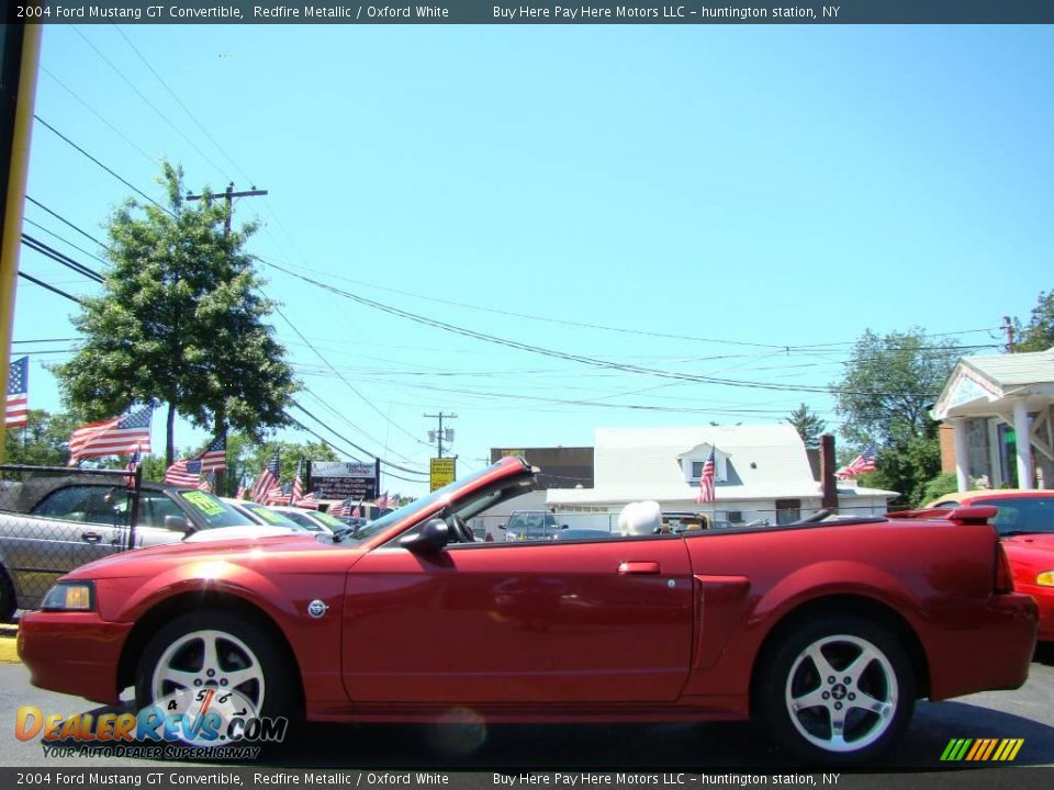 2004 Ford Mustang GT Convertible Redfire Metallic / Oxford White Photo #3