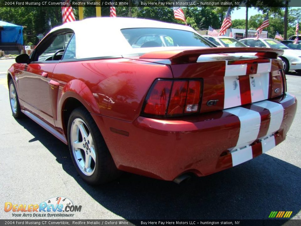 2004 Ford Mustang GT Convertible Redfire Metallic / Oxford White Photo #4