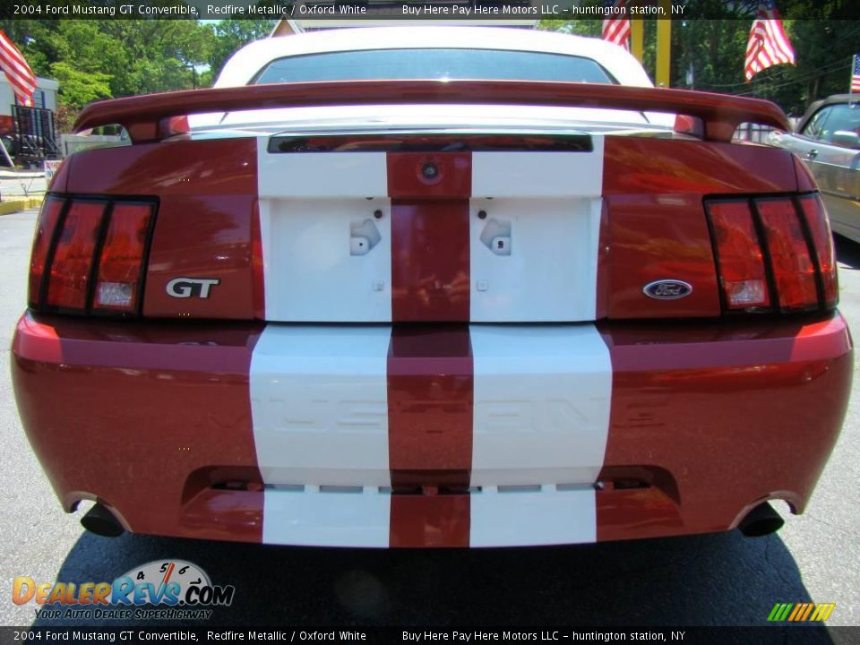 2004 Ford Mustang GT Convertible Redfire Metallic / Oxford White Photo #5