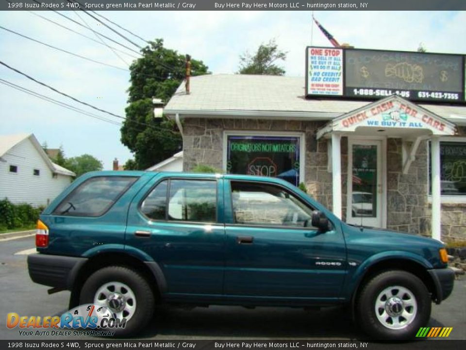 1998 Isuzu Rodeo S 4WD Spruce green Mica Pearl Metallic / Gray Photo #3