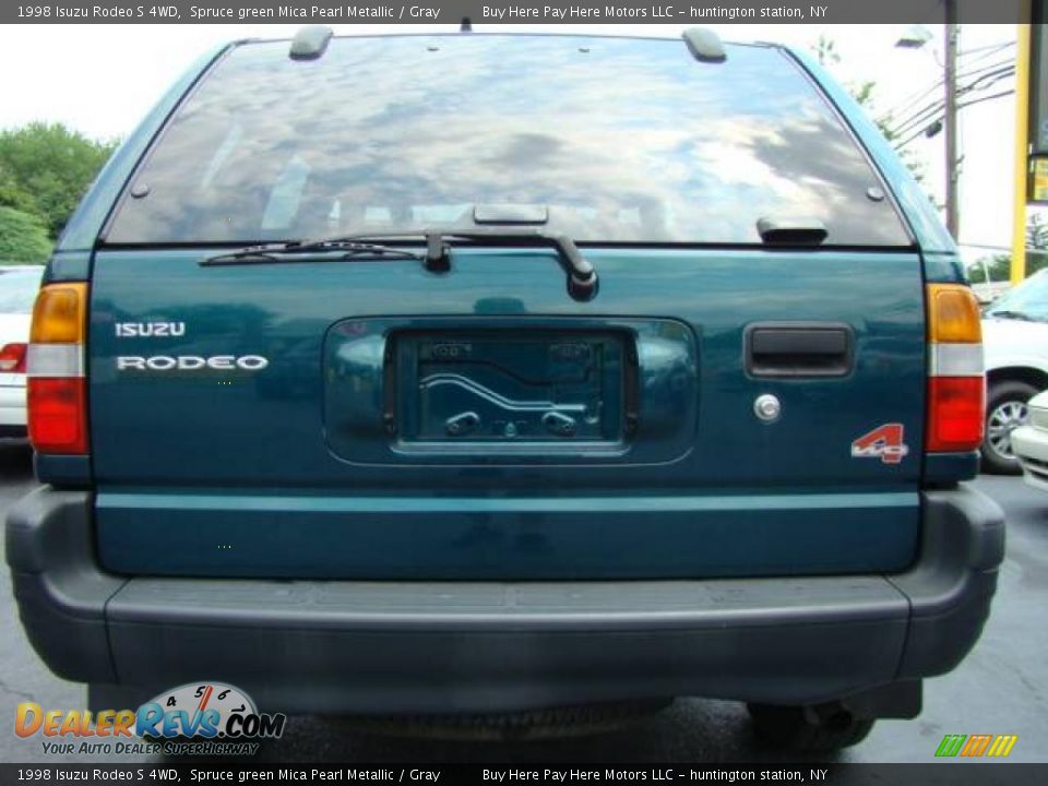 1998 Isuzu Rodeo S 4WD Spruce green Mica Pearl Metallic / Gray Photo #4