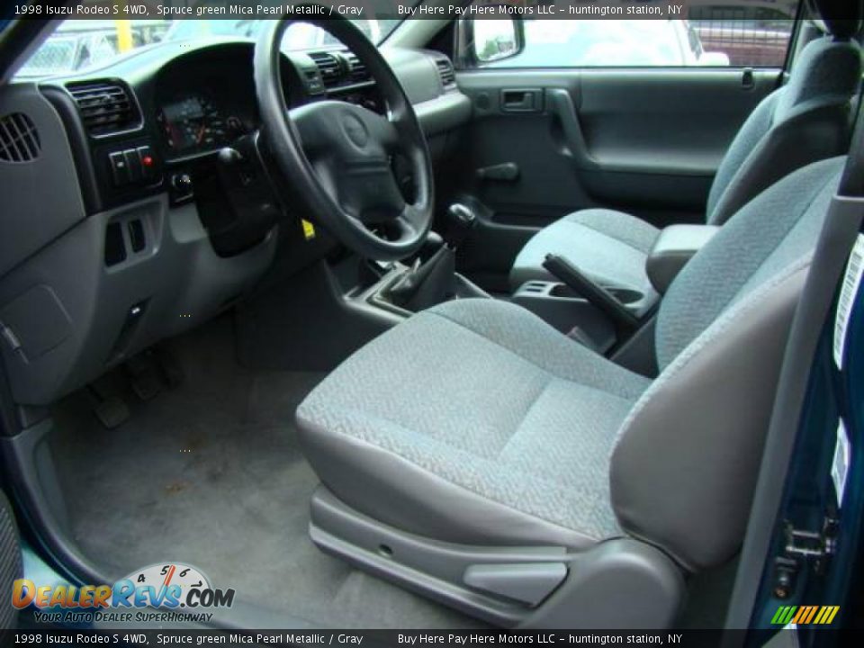 1998 Isuzu Rodeo S 4WD Spruce green Mica Pearl Metallic / Gray Photo #9