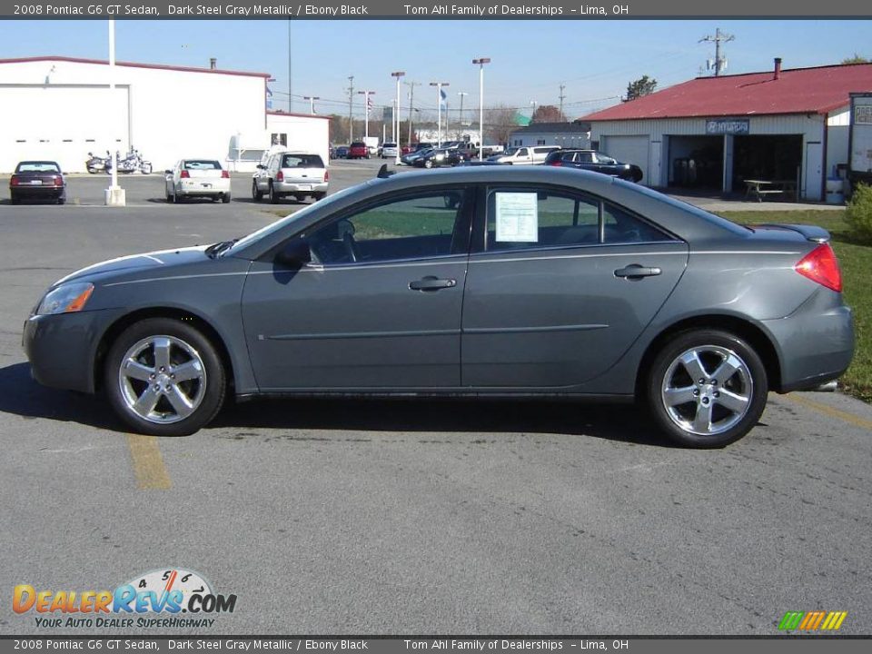 2008 Pontiac G6 GT Sedan Dark Steel Gray Metallic / Ebony Black Photo #2