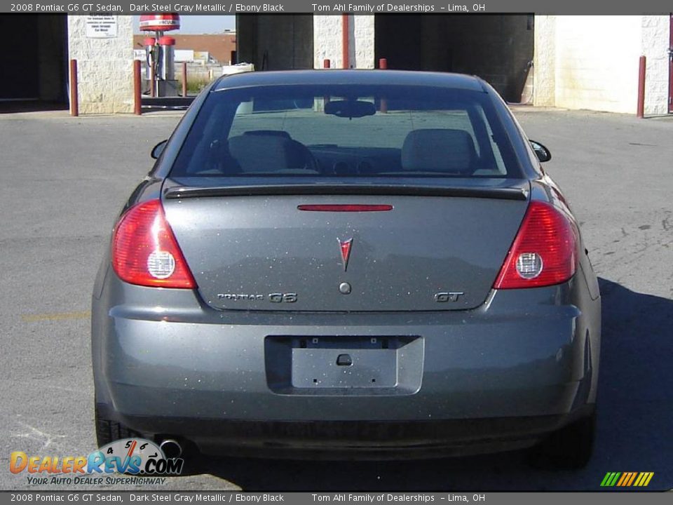 2008 Pontiac G6 GT Sedan Dark Steel Gray Metallic / Ebony Black Photo #4